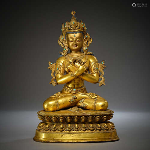 Yuan Dynasty of China,Bronze Gilt Buddha Statue