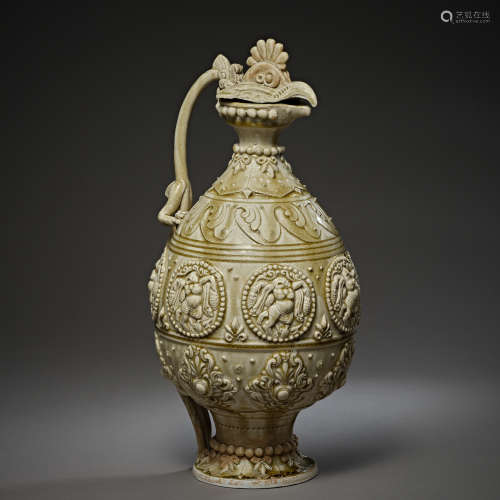 Tang Dynasty of China,Xiangzhou Kiln Phoenix Head Pot