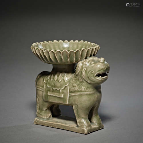 Song Dynasty of China,Yaozhou Kiln Lion Pedestal Lotus Patte...