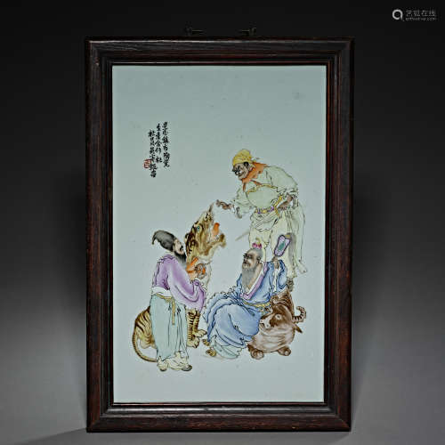 Qing Dynasty of China,Famille Rose Porcelain Plate Painting