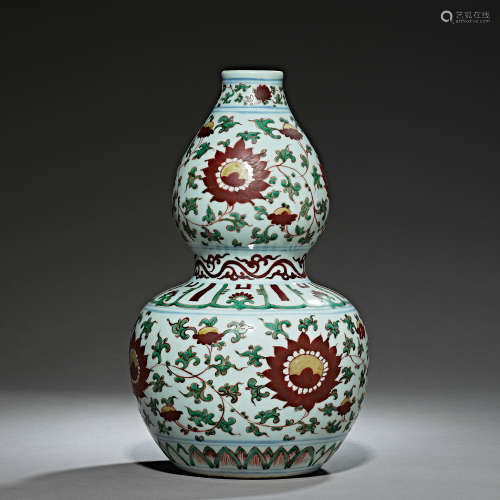 Ming Dynasty of China,Multicolored Gourd Bottle