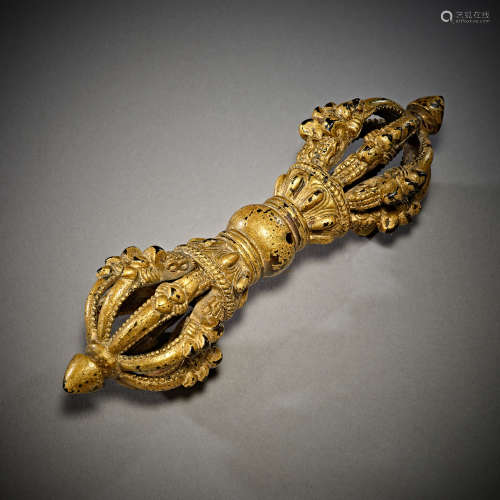 Qing Dynasty of China,Bronze Gilt Multiplier