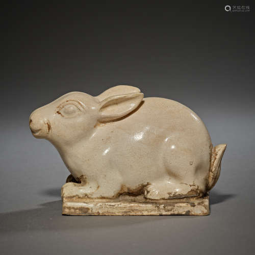 Tang Dynasty of China,White Glaze Rabbit