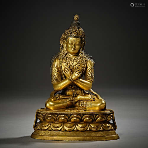 Qing Dynasty of China,Bronze Gilt Buddha Statue