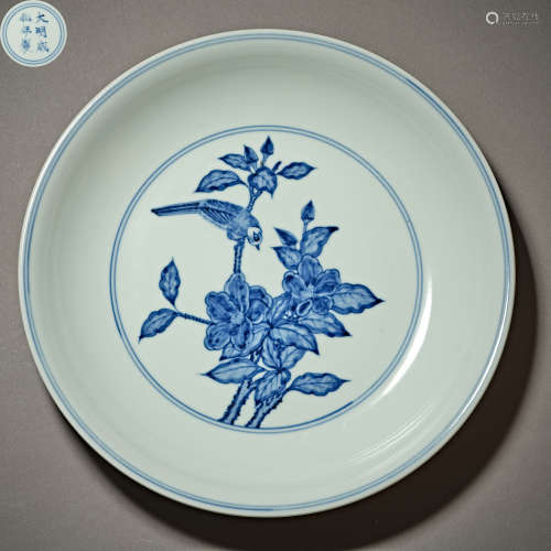 Qing Dynasty of China,Blue and White Plate
