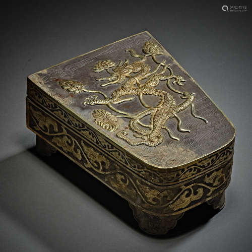 Liao Dynasty of China,Silver Gilt Inkstone
