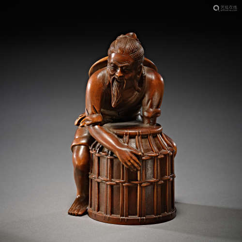 Qing Dynasty of China,Boxwood Fisherman