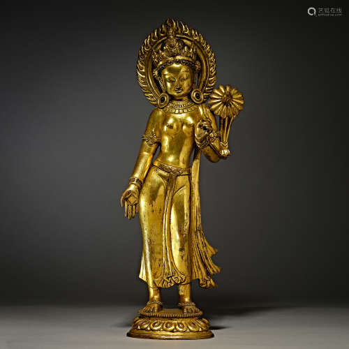 Qing Dynasty of China,Bronze Gilt Buddha Statue