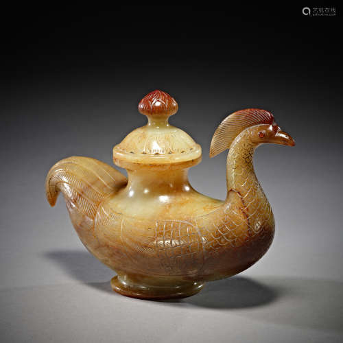 Tang Dynasty of China,Hetian Jade Bird-Shaped Pot