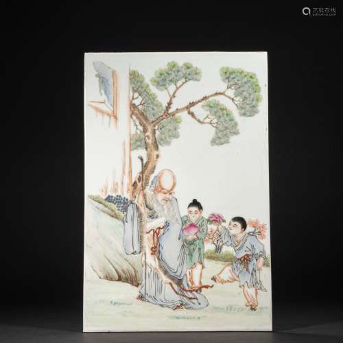 CHINESE PORCELAIN PLATE PAINTING, QING DYNASTY