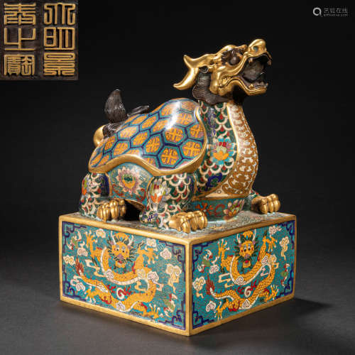 CHINESE CLOISONNÉ SEAL, QING DYNASTY