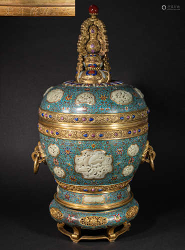 CHINESE CLOISONNÉ INCENSE BURNER, QING DYNASTY