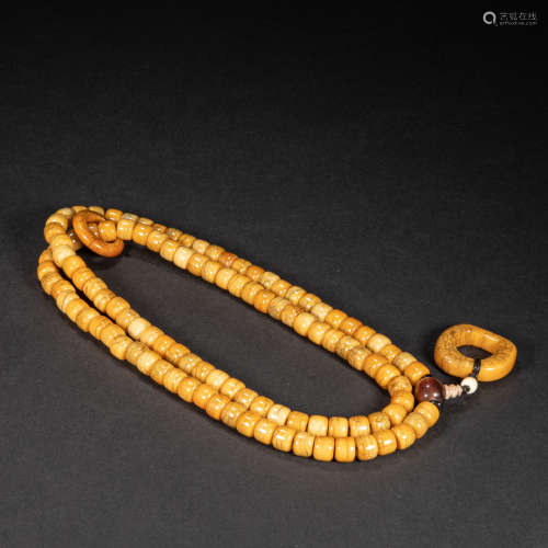 CHINESE BONE NECKLACE, QING DYNASTY