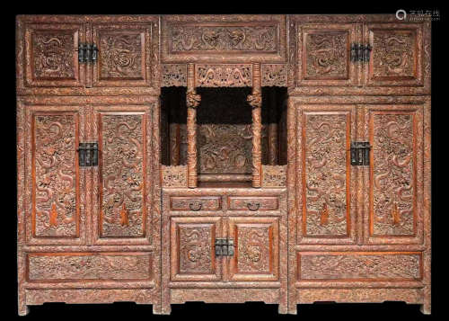 CHINESE ROSEWOOD CABINET, QING DYNASTY