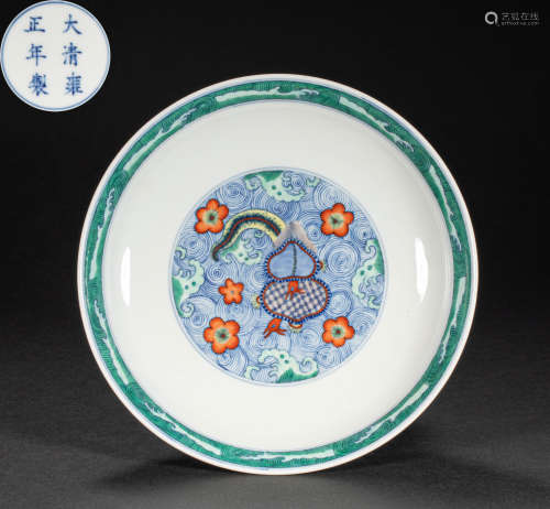 CHINESE MULTICOLORED PLATES, QING DYNASTY