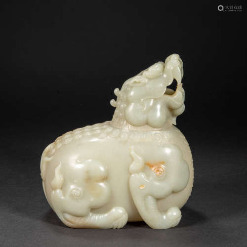 CHINESE HETIAN JADE AROMA STOVE, QING DYNASTY