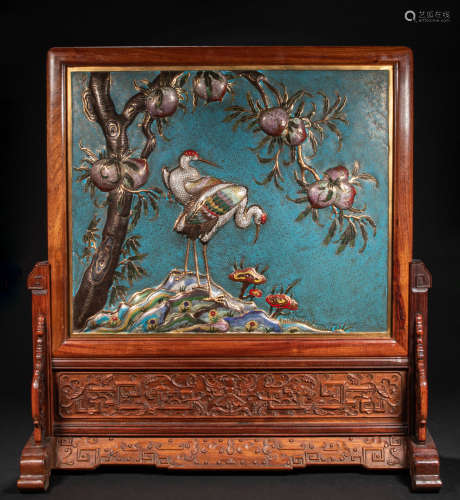 CHINESE CLOISONNÉ INTERSTITIAL, QING DYNASTY