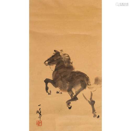 GAO YIFENG (1914-) INK PAINTING OF A HORSE