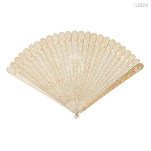 Y IVORY BRISÉ FAN QING DYNASTY, 18TH-19TH CENTURY