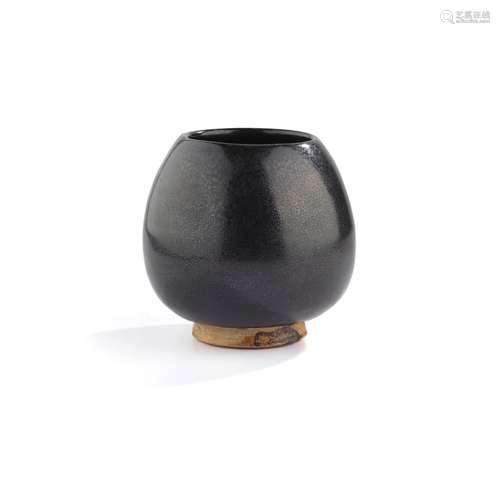 BLACK-GLAZED 'OIL-SPOT' LOTUS-BUD SHAPED WATER POT SONG TO M...