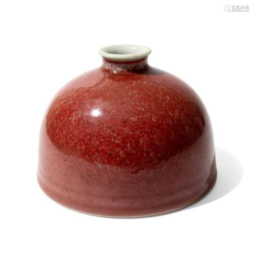 PEACHBLOOM-GLAZED BEEHIVE WATER POT KANGXI SIX-CHARACTER MAR...