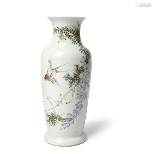 QIANJIANG ENAMELLED BALUSTER VASE 20TH CENTURY