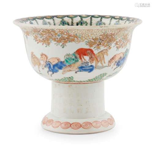 ARITA PORCELAIN STEM CUP EDO PERIOD, CIRCA 1800-30