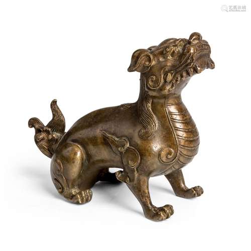 BRONZE FIGURE OF A QILIN LATE QING DYNASTY-REPUBLIC PERIOD, ...