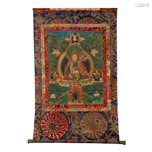 THANGKA DEPICTING PADMASAMBHAVA QING DYNASTY, 19TH CENTURY