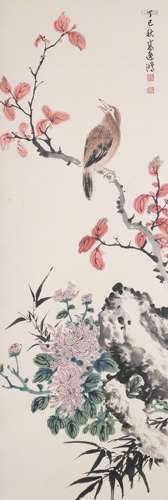 高逸鴻(1908~1982) 花鳥 紙本 鏡片