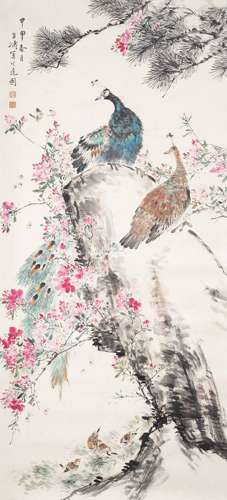 王雪濤(1903~1982) 花鳥 紙本 鏡片