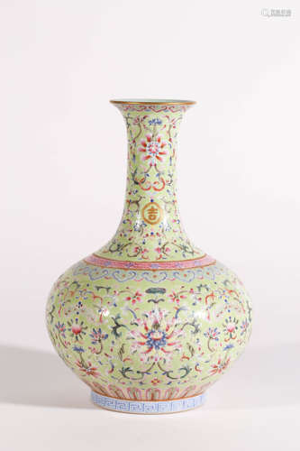 Famille Rose Globular Vase