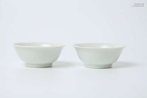 Pair of Porcelain Flaring Cups