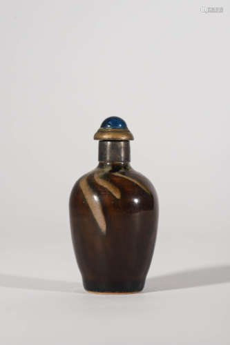 Aubergine Glaze Snuff Bottle