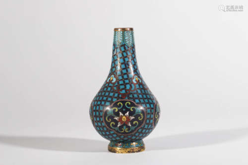 Cloisonne Enamel Flower Receptacle