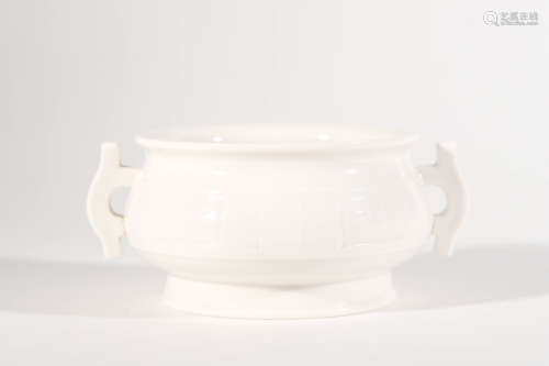 Blanc-De-Chine Double-Eared Censer