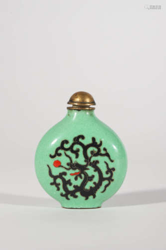 Bronze Chilong Snuff Bottle