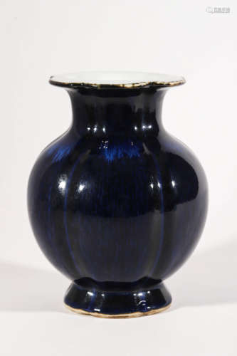 Sacrificial Blue Glaze Flambe-Glaze Vessel