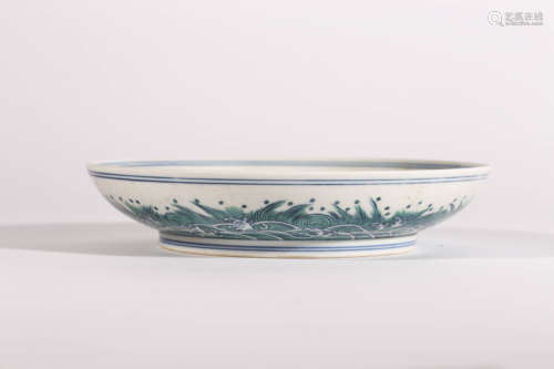 Doucai Glaze Dragon and Phoenix Plate