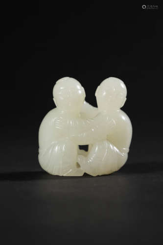 Carved Jade Figure of Boy