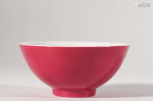 Rouge-Red Glaze Bubble Bowl