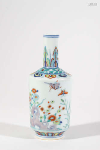 Doucai Glaze Butterfly Vase