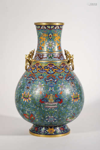 Cloisonne Enamel Twin-Phoenix Vessel