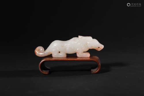 Carved Jade Tiger Ornament