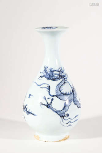 Blue and White Dragon Yuhuchunping