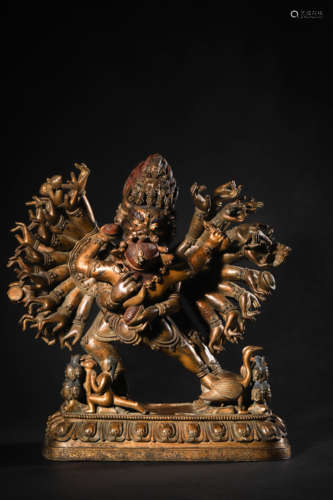 Gilt-Bronze Figure of Yamantaka