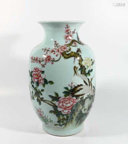 Famille Rose Porcelain Bottle, China