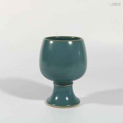 Rujun Glaze Porcelain Small Stem Cup, China