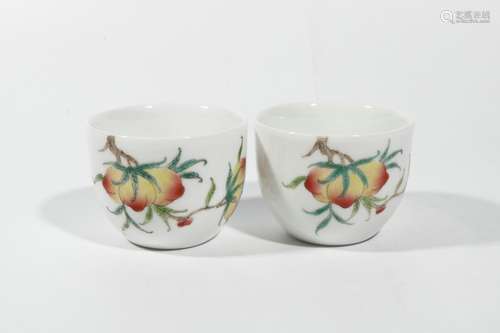 Pair Of Famille Rose Porcelain 