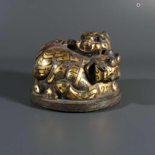 Gold Silver Painted Paperweight, China